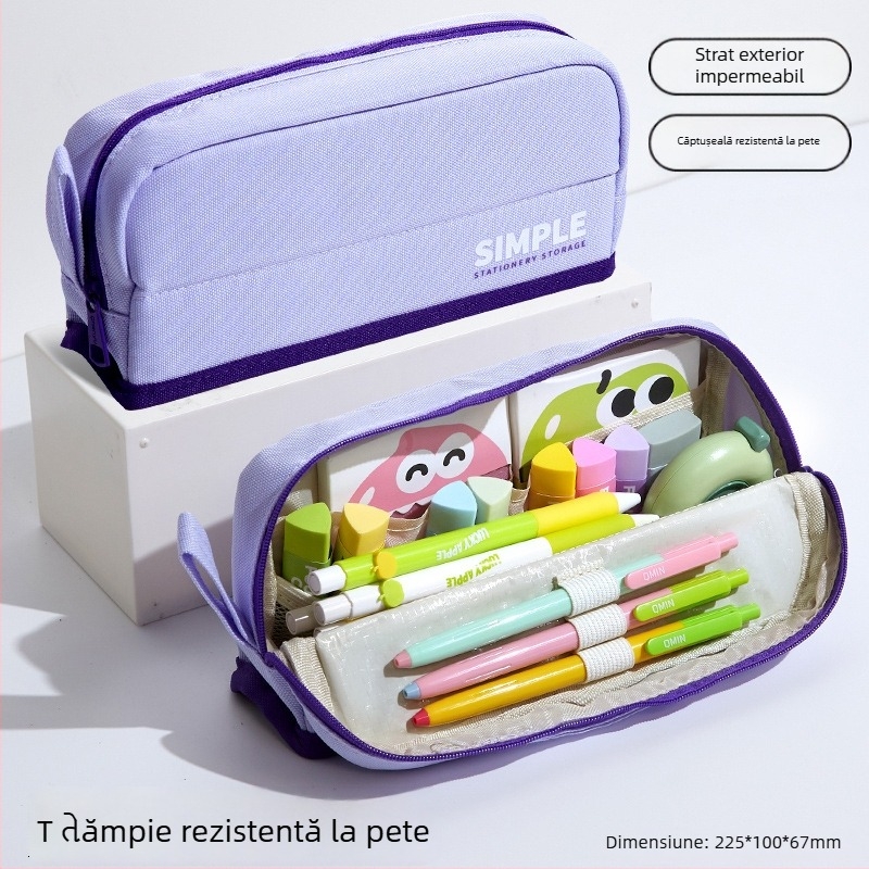 Penar magnetic anti-murdărie pentru fete, elevi din învățământ primar și gimnazial, vertical, pliabil, cu capacitate mare