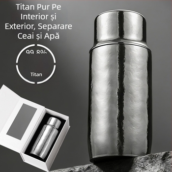 Cană magnet din titan pur, cu interior fără sudură, bază din titan în trei straturi, cană izolată, 300 ml