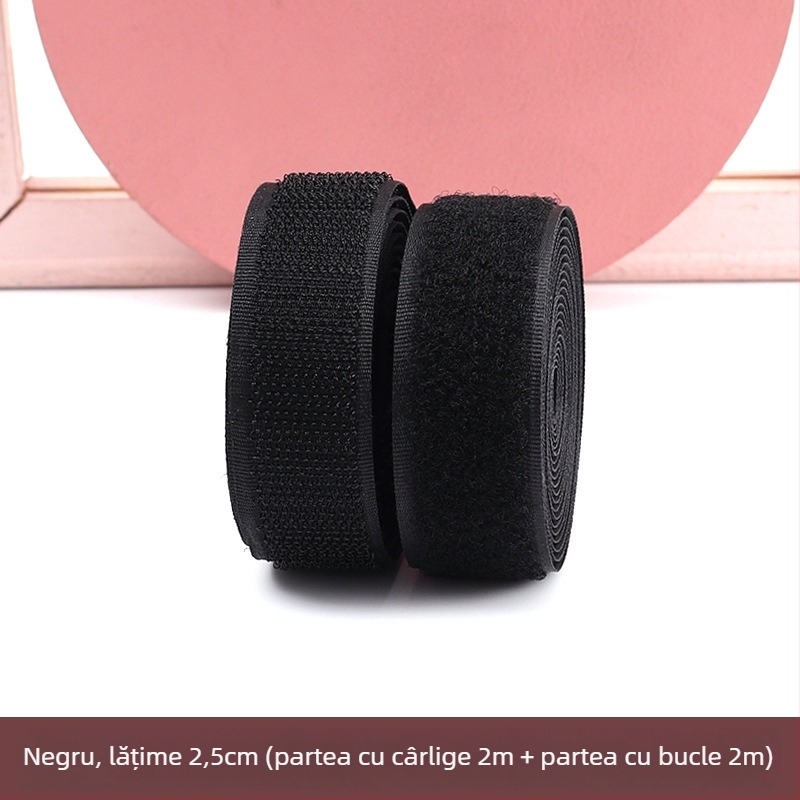 Bandă Velcro din nylon cu adeziv, închizătoare textile