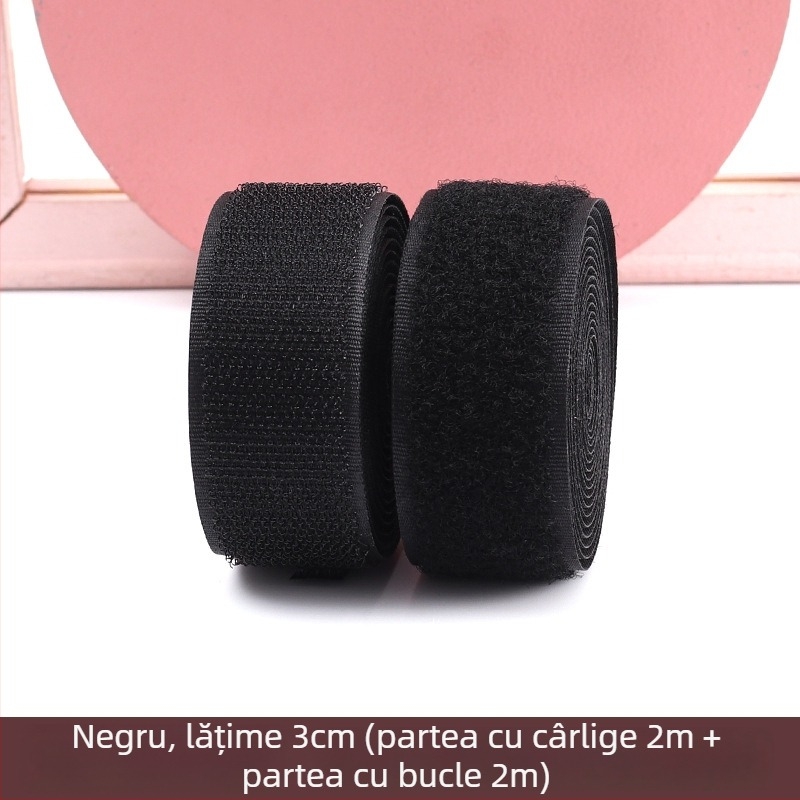 Bandă Velcro din nylon cu adeziv, închizătoare textile