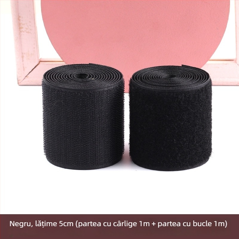 Bandă Velcro din nylon cu adeziv, închizătoare textile