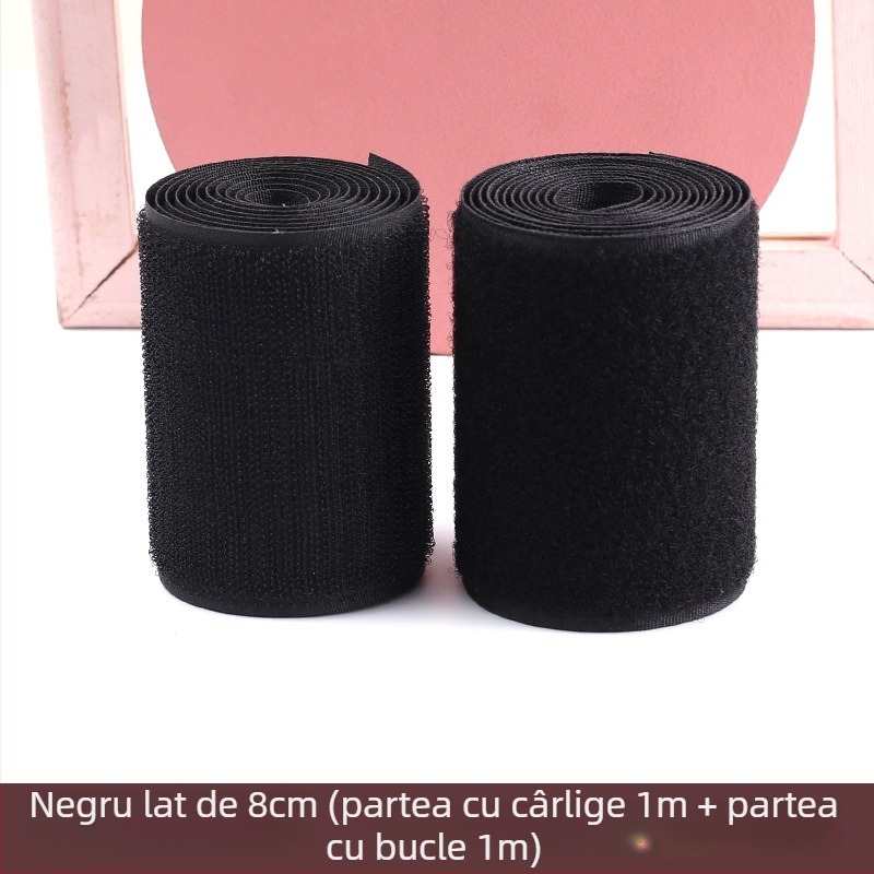 Bandă Velcro din nylon cu adeziv, închizătoare textile