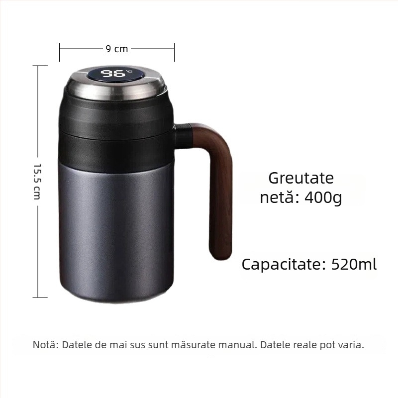 Termos de afaceri din oțel inoxidabil 316, capacitate mare, separare ceai-apă, cadou elegant pentru birou