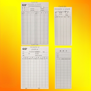 Card materiale pentru depozitare – Recepție și expediere, Registru de inventar