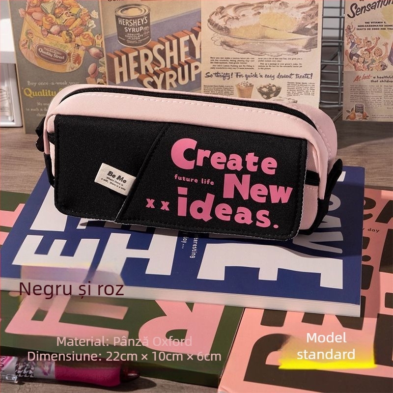 Penar în stil american retro, cu capacitate mare, design unic, potrivit pentru elevi de gimnaziu și liceu