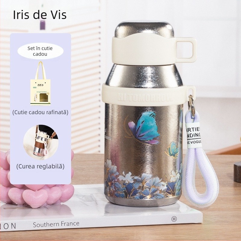 Cană termică din titan pur, pereți dubli, 500 ml