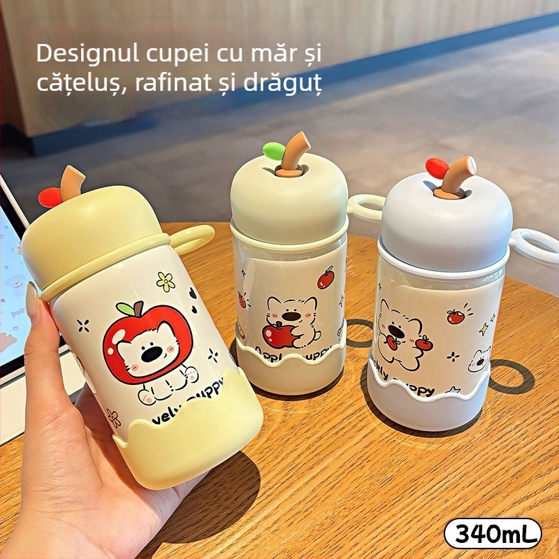 Cană izolată pentru copii, din oțel inoxidabil 316, portabilă, capacitate mare, design desen animat