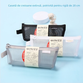 Outstanding Penar transparent din plasă de nylon, în cutie cadou, stil minimalist pentru elevi, calitate superioară