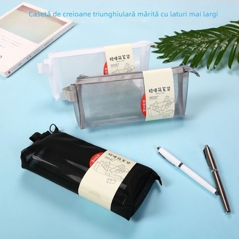 Outstanding Penar transparent din plasă de nylon, în cutie cadou, stil minimalist pentru elevi, calitate superioară
