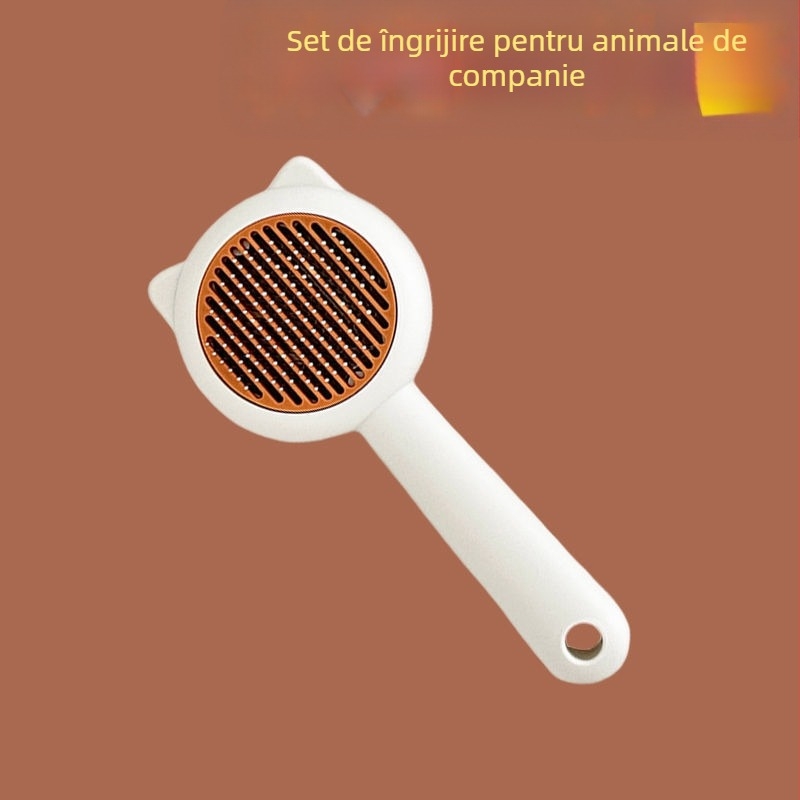 Set de îngrijire a pisicilor: pieptene pentru păr căzut, foarfecă pentru unghii, pieptene anti purici, mănuși de îngrijire și perie de păr