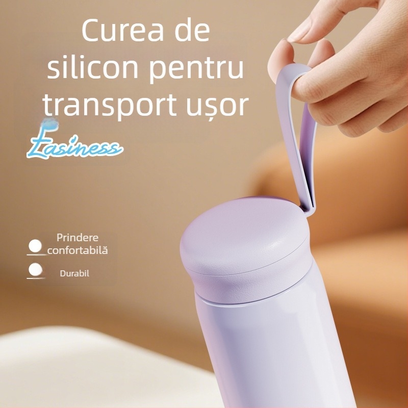 Strawberry Life cană izolată din oțel inoxidabil, cu compartiment pentru ceai și apă, cadou pentru bărbați și femei