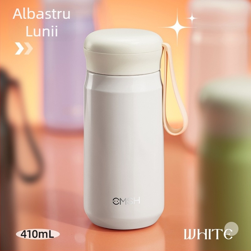 Strawberry Life cană izolată din oțel inoxidabil, cu compartiment pentru ceai și apă, cadou pentru bărbați și femei
