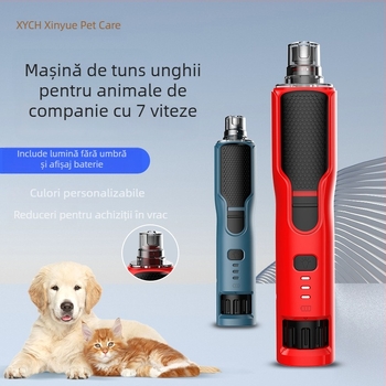 Pilă electrică pentru unghii de animale de companie cu lampă fără umbre pentru pisici și câini