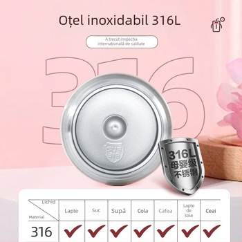 Cupe din oțel inoxidabil 316 cu bilă gravitațională, izolat termic, pentru gravide și adulți, prevenire a înecării