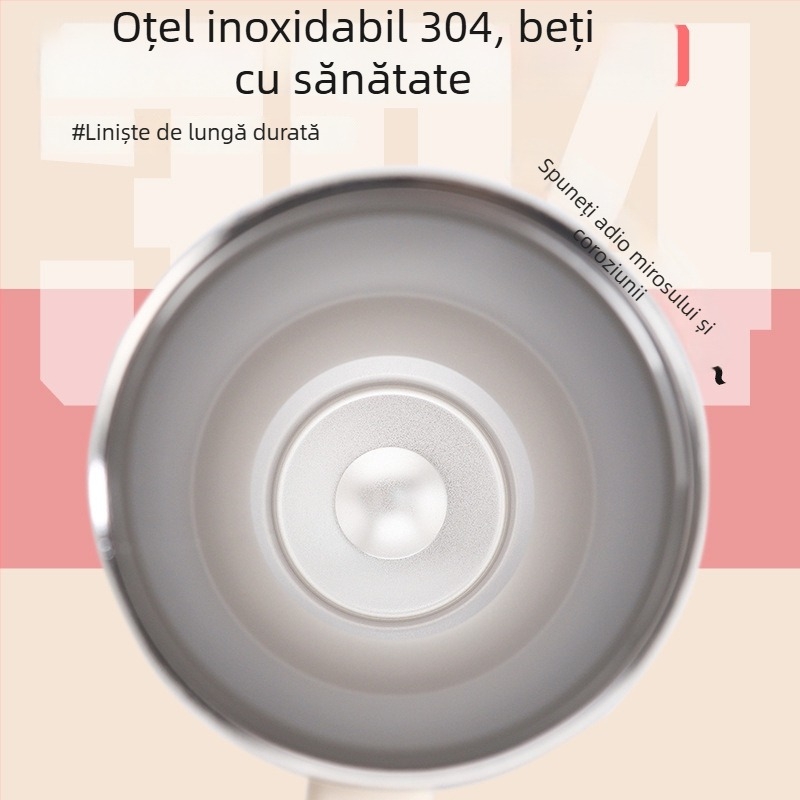 Cană izolată din oțel inoxidabil 304, capacitate mare 40 oz, cu mâner și pai