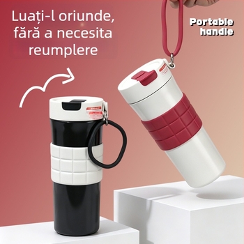Cana izolată din oțel inoxidabil 304 pentru femei, capacitate mare, portabilă pentru activități în aer liber