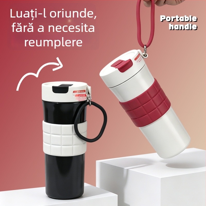 Cana izolată din oțel inoxidabil 304 pentru femei, capacitate mare, portabilă pentru activități în aer liber