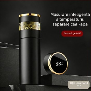 Termos izolant cu capacitate mare, interior din oțel inoxidabil 316, separare ceai-apă, pentru femei și bărbați, pentru utilizare în mașină, cadou, personalizare prin gravură cu laser, serigrafie sau imprimare 3D