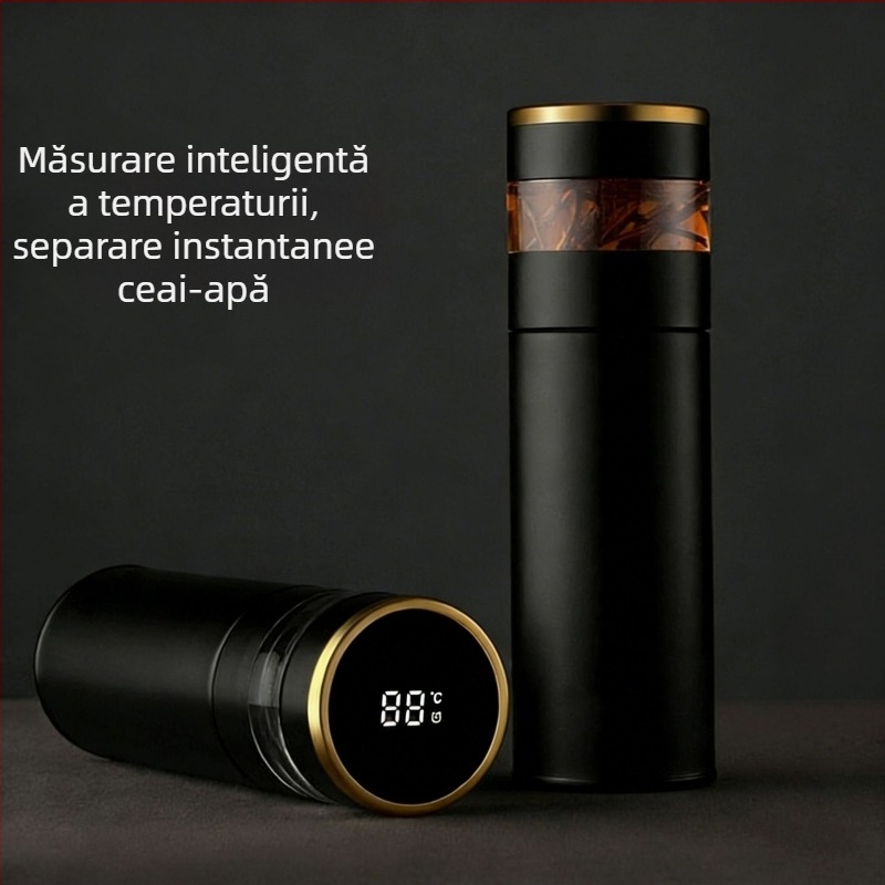 Termos izolant cu capacitate mare, interior din oțel inoxidabil 316, separare ceai-apă, pentru femei și bărbați, pentru utilizare în mașină, cadou, personalizare prin gravură cu laser, serigrafie sau imprimare 3D