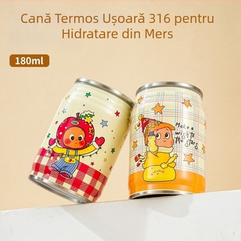Star People 316 oțel inoxidabil izolat termic, cu pereți dubli, cană mini portabilă de buzunar pentru uz casnic
