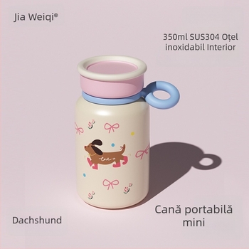 Termos pentru copii din oțel inoxidabil, design desen animat, izolație vid, sticlă de apă portabilă pentru școală și sport