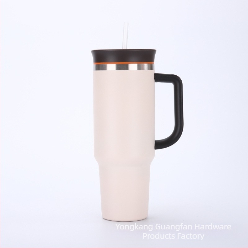 Owala 40oz cană pentru mașină cu mâner și pai, termos izolat din oțel inoxidabil 304 interior, 201 exterior