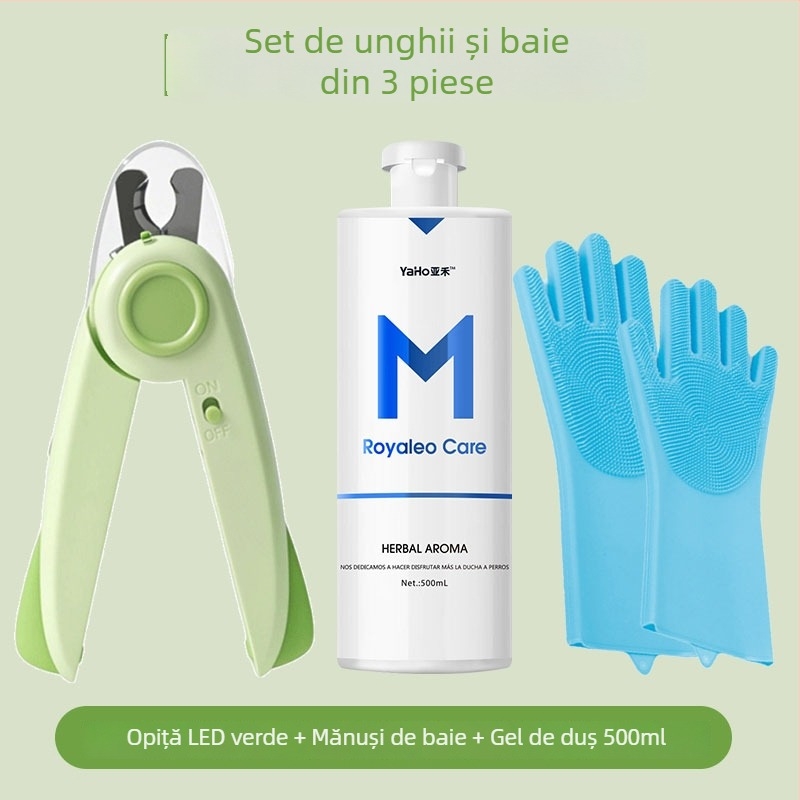 Clește de unghii pentru câini Corgi cu fișier, LED, anti-stropire, pentru începători
