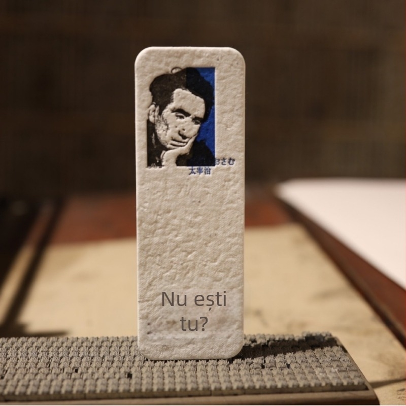 Semne de carte personalizate cu hârtie de semințe, hârtie din resturi de cafea și fire, imprimare tipografică manuală