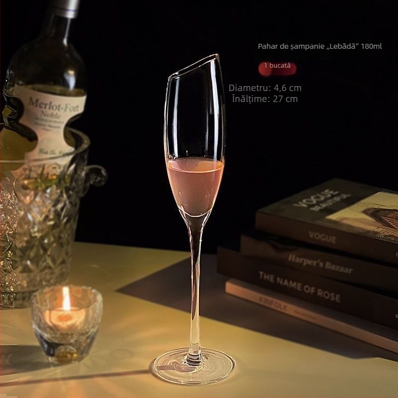 Pahar de șampanie, cristal, pentru vin și cocktail, uz casnic