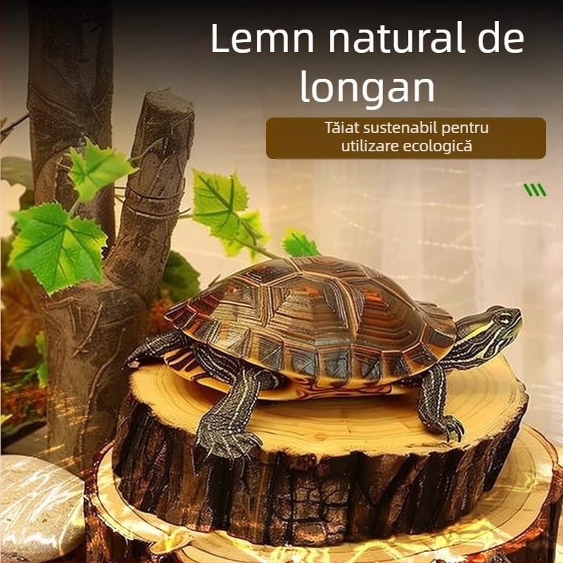 Lemn natural Longan pentru țestoasă — platformă de bășinat la soare și decor din lemn plutitor pentru acvariu