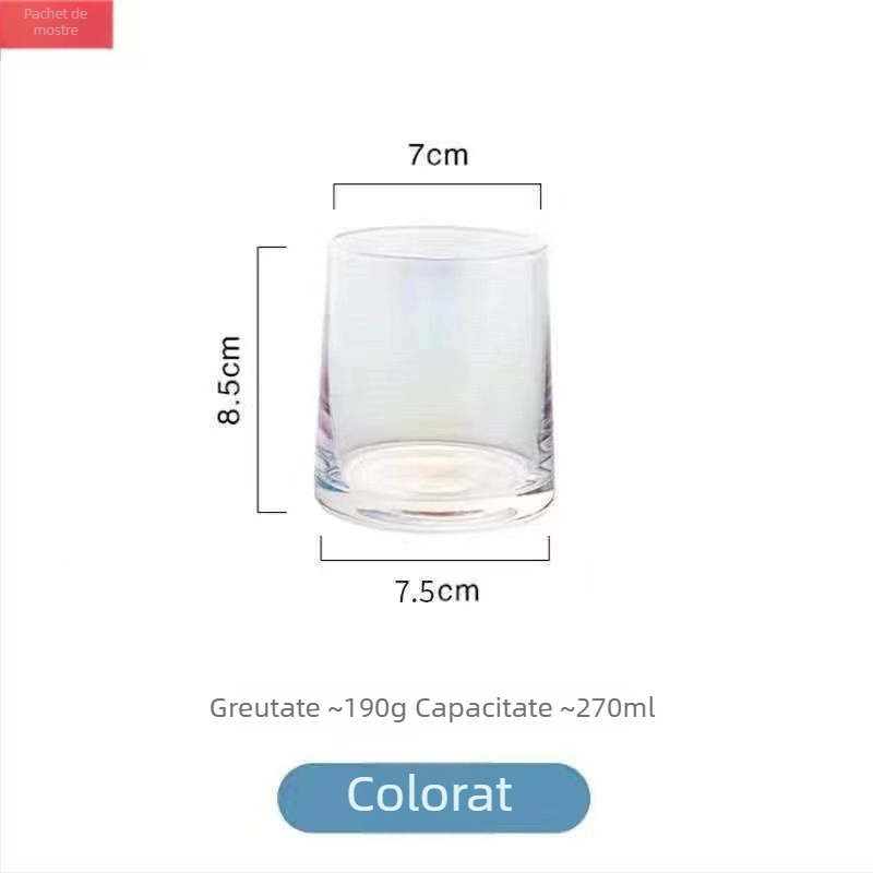 Pahar de whisky din sticlă de înaltă calitate, pentru uz casnic, stil INS, lux discret, pahar pentru apă și clătire a gurii
