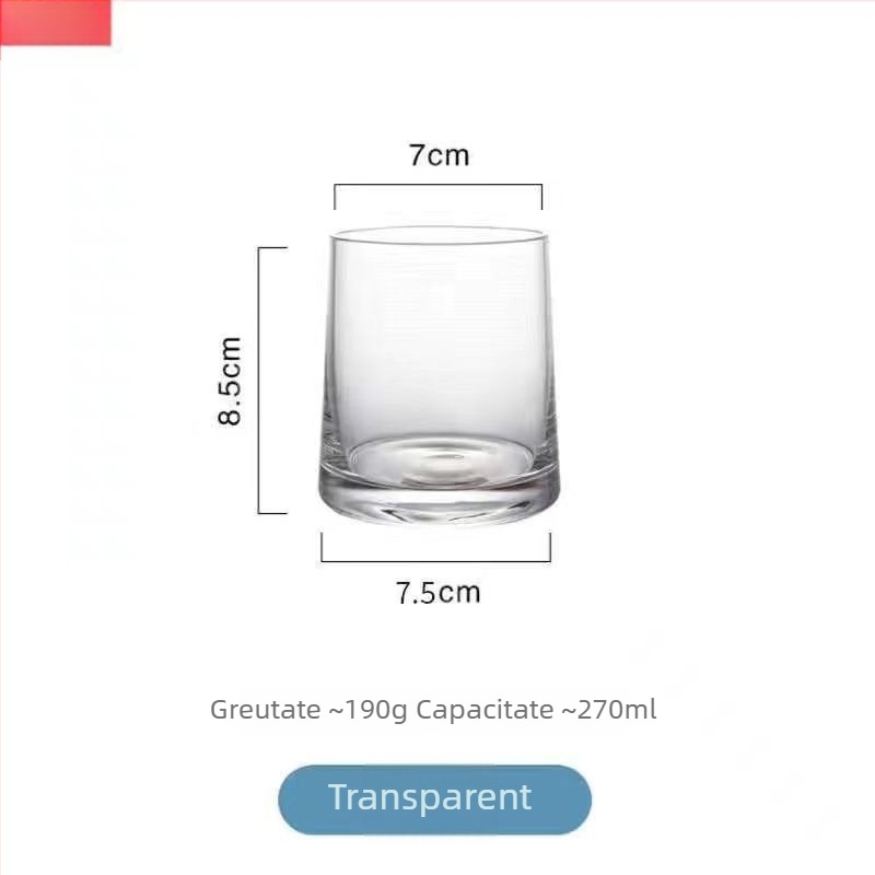 Pahar de whisky din sticlă de înaltă calitate, pentru uz casnic, stil INS, lux discret, pahar pentru apă și clătire a gurii