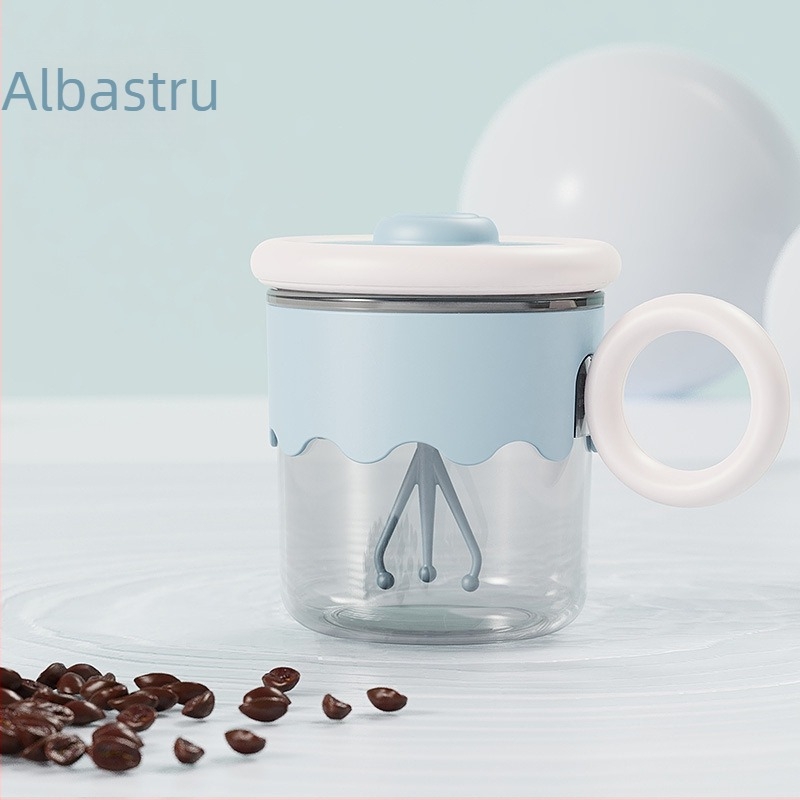 Cana automată de amestec cu capac, shaker portabil din oțel inox pentru pudră de lapte și cafea, reîncărcabilă, izolație termică peste 24 de ore