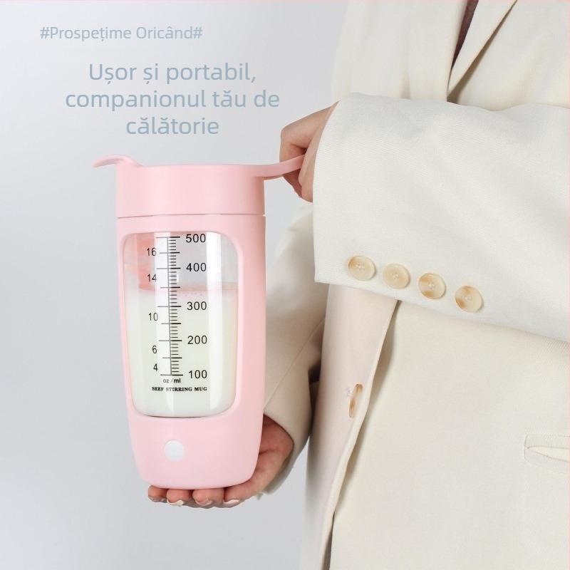 Cheniya ceașcă electrică pentru cafea cu mixer automat, încărcabilă, shaker portabil pentru lapte și pudră proteică