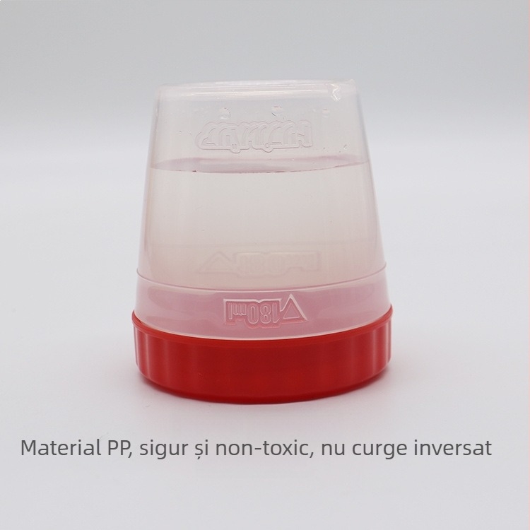 Pahar simplu, rezistent la cădere, cu capac, din plastic, mică capacitate, portabil, cu funcție de amestecare