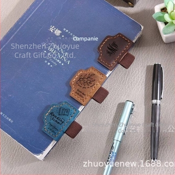 Marcaj magnetic de carte din piele, personalizabil cu litere engleze, clips magnetice pentru pagini, clip pentru pix și bandă elastică pentru pagini