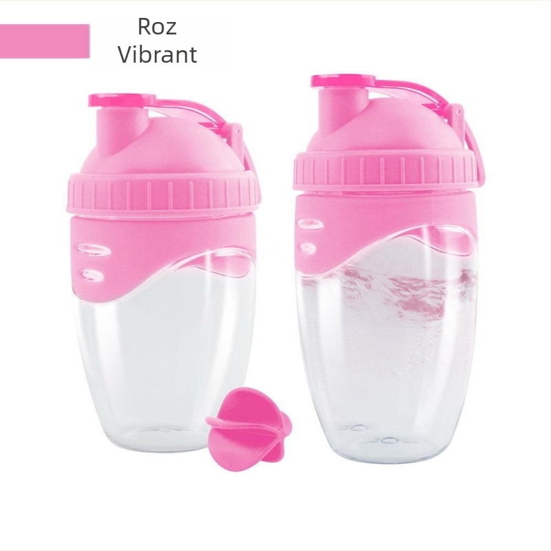 Shaker de 500/700 ml, rezistent la temperaturi înalte, pentru activități în aer liber, recipient din plastic pentru milkshake cu bilă de amestecare, cupă pentru pudră proteică