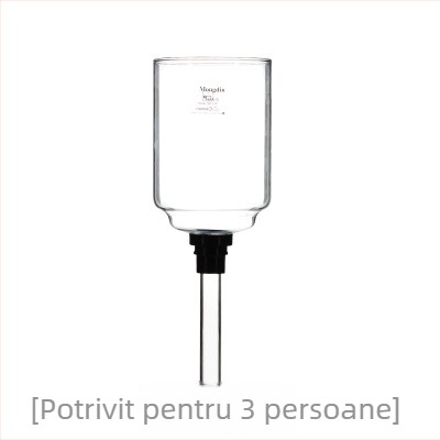 Accesorii pentru aparat de cafea sifon: ceașcă superioară și suport inferior pentru 3–5 porții