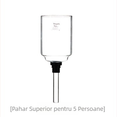 Accesorii pentru aparat de cafea sifon: ceașcă superioară și suport inferior pentru 3–5 porții