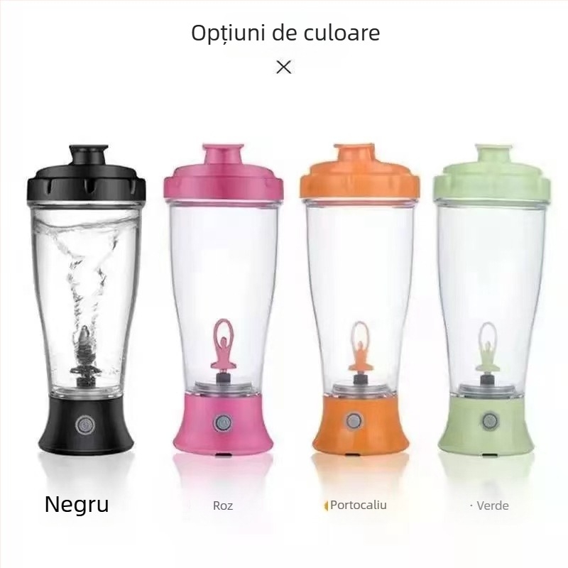 Cupă electrică de amestecat, 350 ml, capacitate mare, pentru pudră de proteine și pudră de cacao, ceașcă de shake