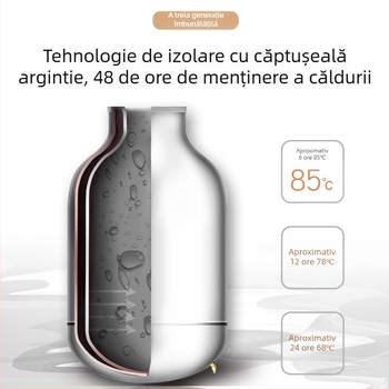 Termos cu interior din sticlă, design modern minimalist, posibilitatea unui logo personalizat