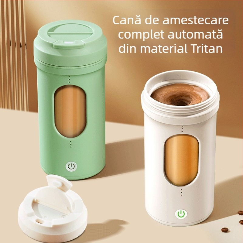 Ceașcă de amestec complet automat, ceașcă de cafea electrică, shaker reîncărcabil pentru pudră de proteine, capacitate mare