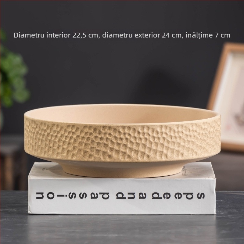 Ghiveci ceramic pentru hidroponie, margine circulară, diametru mare, potrivit pentru birou sau acasă