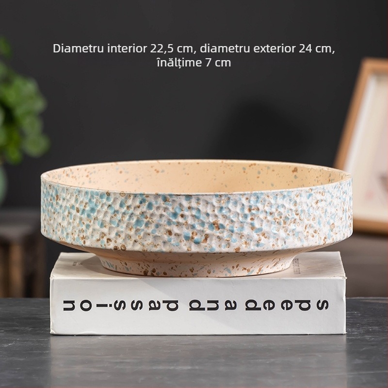 Ghiveci ceramic pentru hidroponie, margine circulară, diametru mare, potrivit pentru birou sau acasă