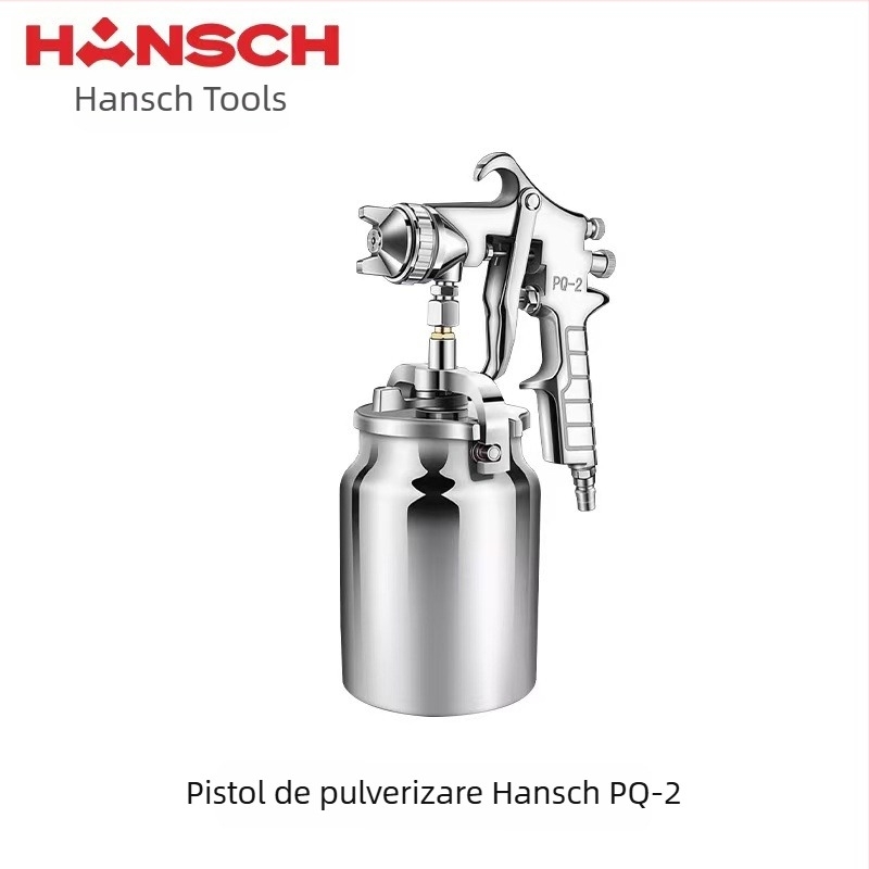 Hanshi W-71 pistol pneumatic de pulverizare pentru mobilier și vopsea auto, atomizare înaltă, tehnologie apă-in-apă