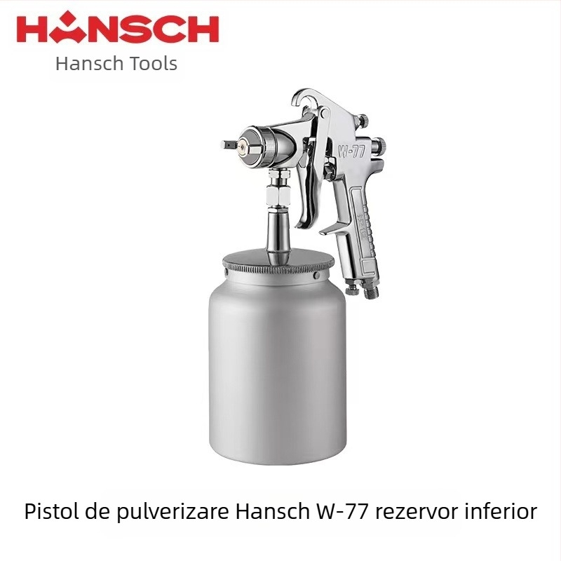 Hanshi W-71 pistol pneumatic de pulverizare pentru mobilier și vopsea auto, atomizare înaltă, tehnologie apă-in-apă