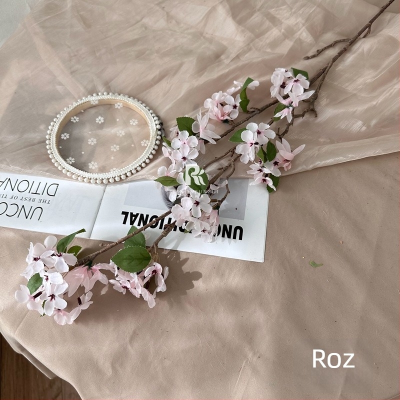 Flori artificiale de nuntă: Xifu Begonia și floare de măr albastru-violet, decor pentru culoarul ceremoniei