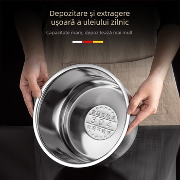 Recipient pentru untură pentru uz casnic, din oțel inoxidabil 304, de calitate alimentară, pentru frigider, cu capac