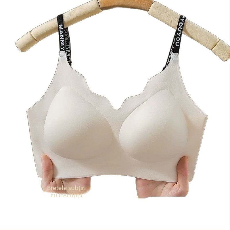Sutien-camișol fără fir pentru sâni mici, modelare și susținere, cupe groase (3/4)