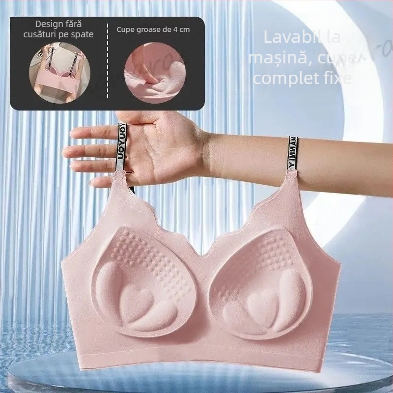 Sutien-camișol fără fir pentru sâni mici, modelare și susținere, cupe groase (3/4)